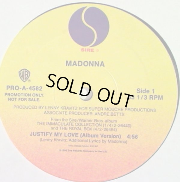 画像1: Madonna - Justify My Love (Album Vers 4:56)  12" 
