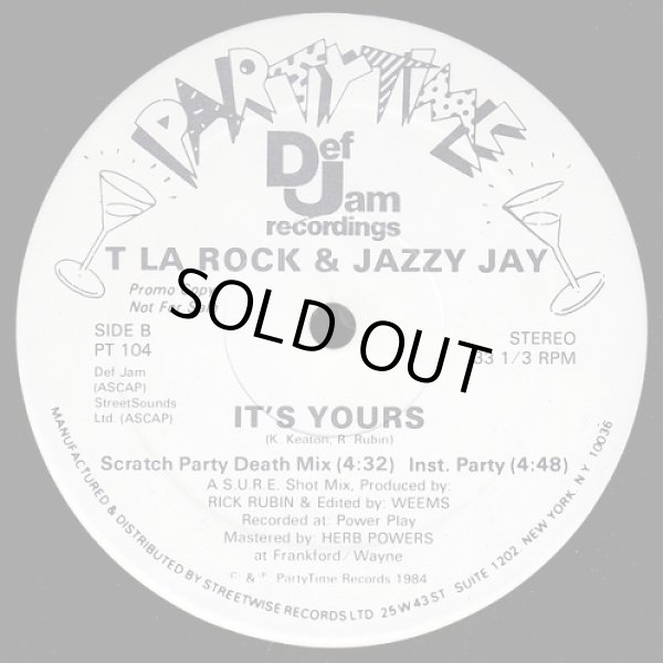 画像2: T La Rock & Jazzy Jay - It's Yours  12"