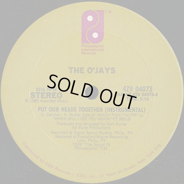 画像2: The O'Jays - Put Our Heads Together (With Inst)  12"