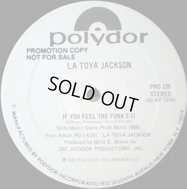 画像1: La Toya Jackson - If You Feel The Funk/Night Time Lover  12"