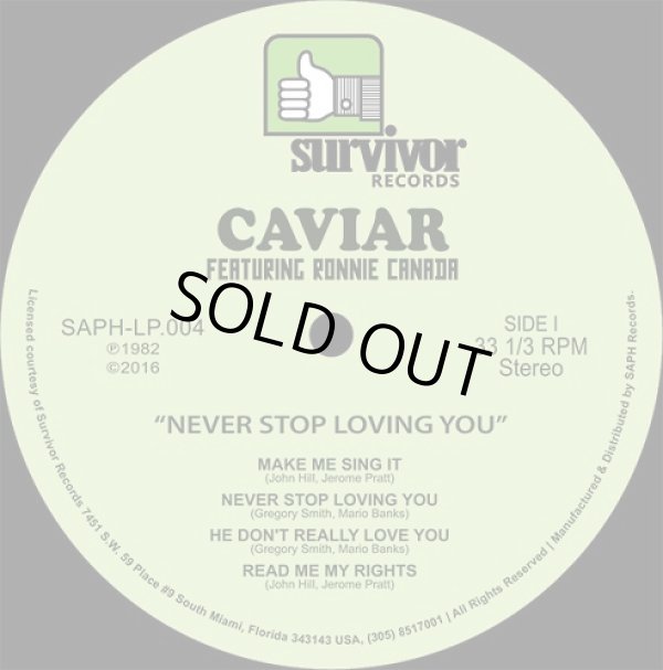画像2: Caviar Featuring Ronnie Canada - Never Stop Loving You  LP