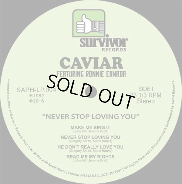 画像2: Caviar Featuring Ronnie Canada - Never Stop Loving You  LP