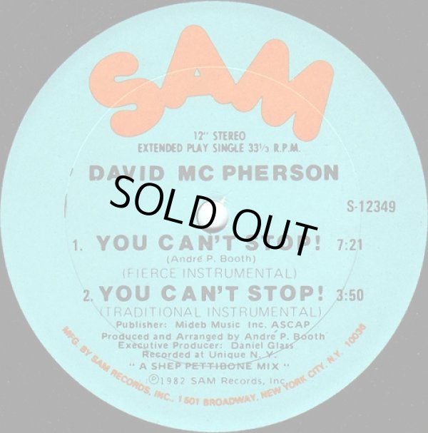 画像2: David McPherson - You Can't Stop！ 12"