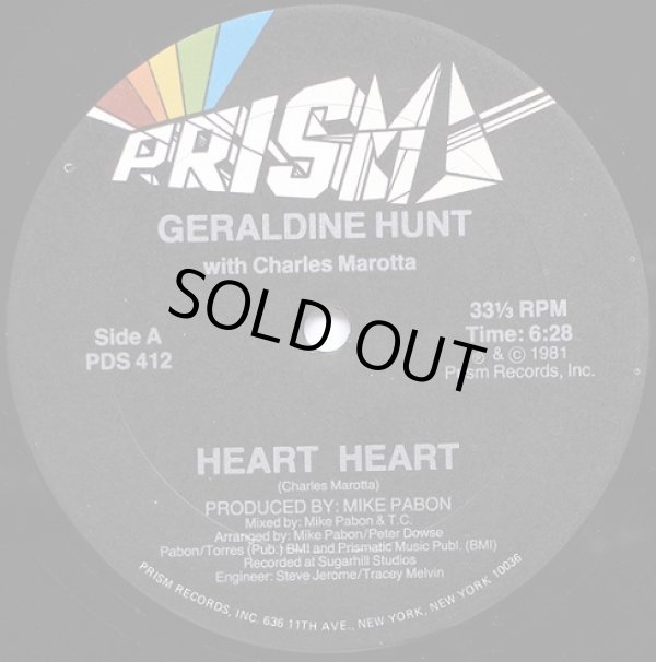 画像1: Geraldine Hunt With Charles Marotta - Heart Heart  12"