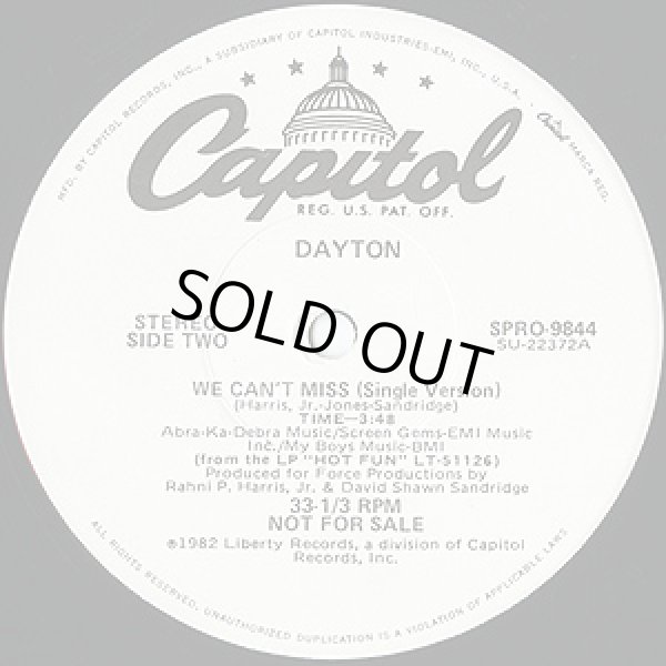 画像2: Dayton - We Can't Miss (Album Vers 4:46/Single Vers 3:48)  12"