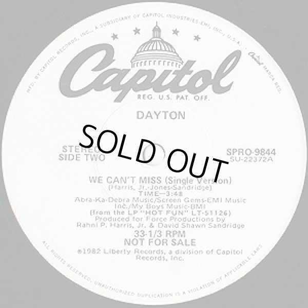 画像2: Dayton - We Can't Miss (Album Vers 4:46/Single Vers 3:48)  12"
