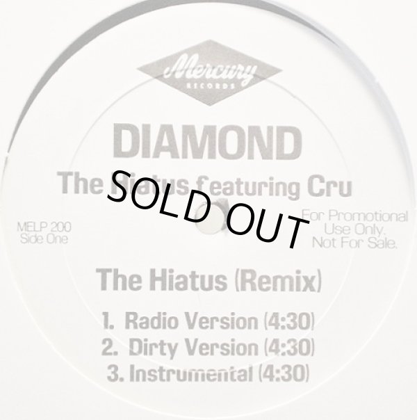 画像1: Diamond feat:Cru - The Hiatus (Remix)/The Hiatus  12"