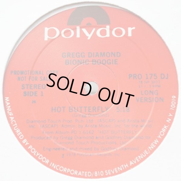 画像1: Gregg Diamond Bionic Boogie (feat : Luther Vandross) - Hot Butterfly (Long 5:18/Short 3:59)  12"