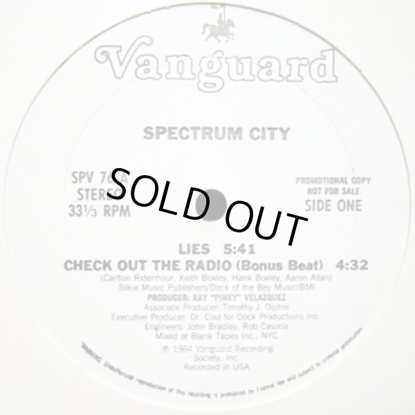 画像1: Spectrum City - Lies/Check Out The Radio   12"