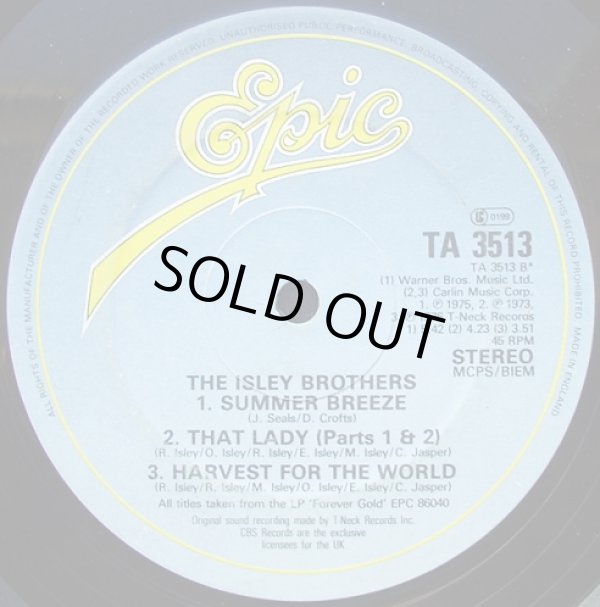 画像2: The Isley Brothers - Between The Sheets/Summer Breeze/That Lady/Harvest For The World  12"