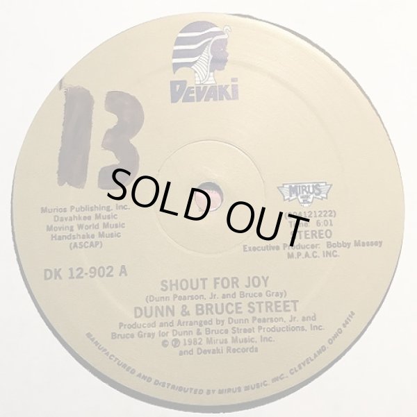 画像1: Dunn & Bruce Street - Shout For Joy/Yearnin' & Burnin'   12"