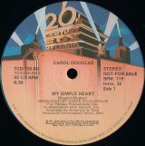 画像: Carol Douglas - My Simple Heart (Stereo/Mono)  12" 