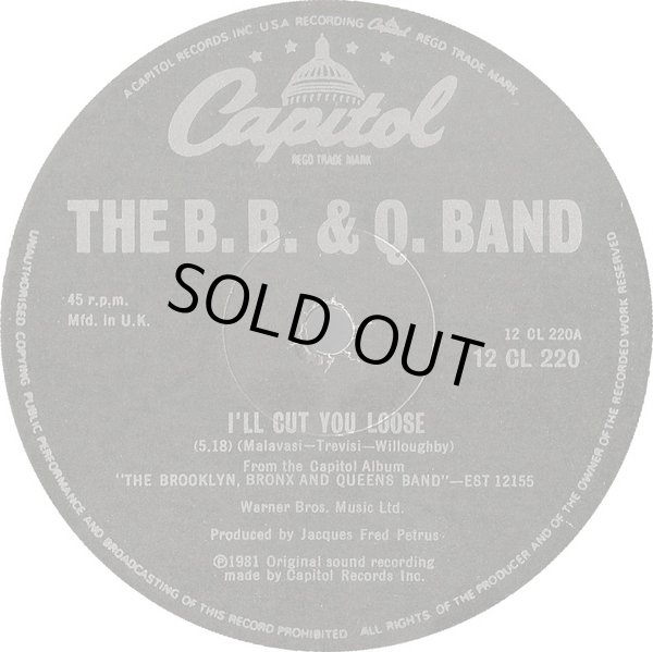 画像1: The B.B.& Q. Band - I'll Cut You Loose/Starlette  12"