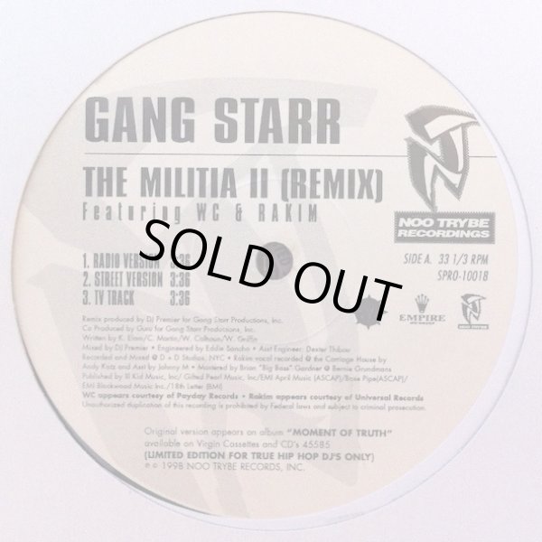 画像1: Gang Starr - The Militia II (Remix)/The Militia (Soul Brother Remix) 12"