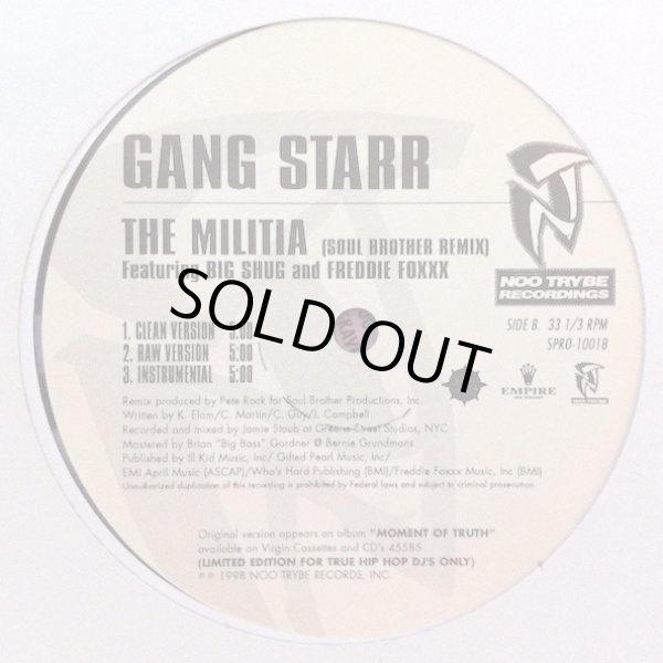 画像2: Gang Starr - The Militia II (Remix)/The Militia (Soul Brother Remix) 12"