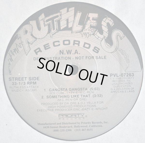 画像1: N.W.A. - Gangsta Gangsta/Something Like That/Quiet On The Set/Something 2 Dance 2  12"