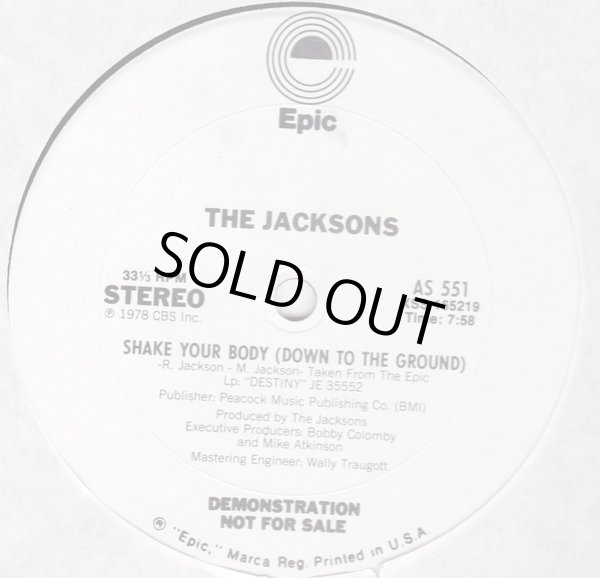 画像1: The Jacksons - Shake Your Body (LP Vers)/Things I Do For You 12"