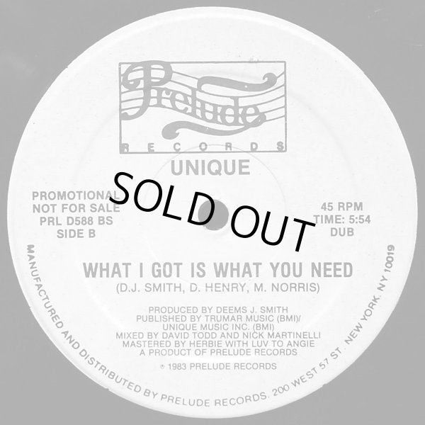 画像2: Unique - What I Got Is What You Need  12"