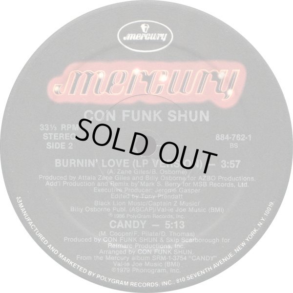 画像2: Con Funk Shun - Burnin' Love/Candy   12"