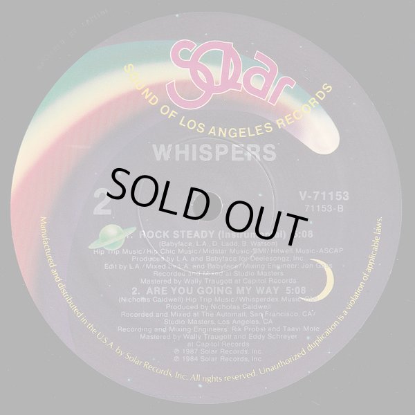 画像2: Whispers - Rock Steady/Are You Going My Way  12"