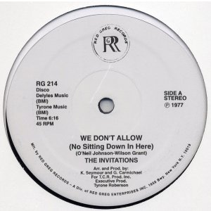 画像: The Invitations - We Don't Allow (No Sitting Down In Here)/Funky Road  12"