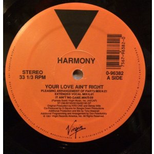 画像: Harmony - Your Love Ain't Right/Mother Africa 12"