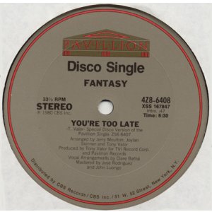 画像: Fantasy - You're Too Late  12"
