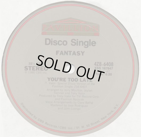 画像1: Fantasy - You're Too Late  12"