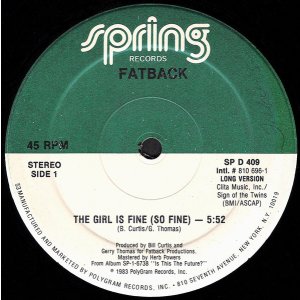 画像: Fatback - The Girl Is Fine (So Fine) 12"