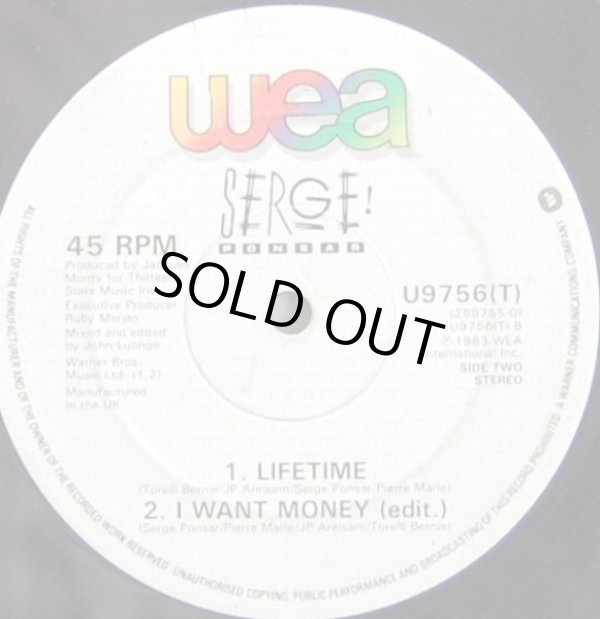 画像2: Serge Ponsar - I Want Money/Lifetime  12"