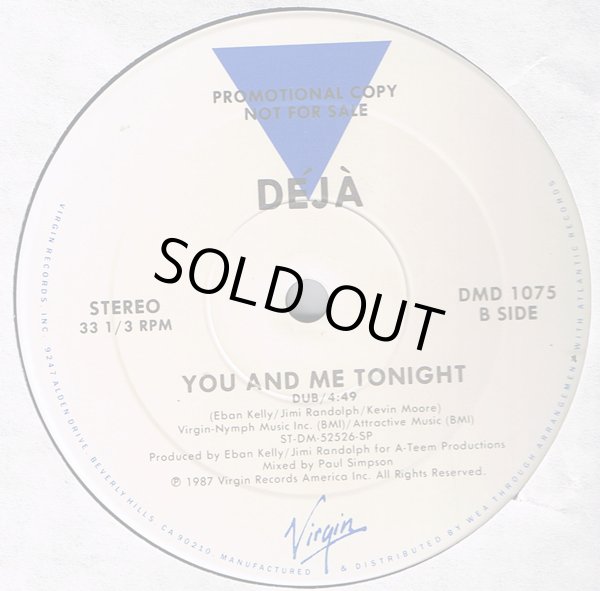 画像2: Deja (Aurra) - You And Me Tonight 12"  