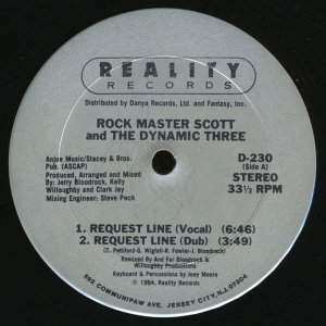 画像: Rock Master Scott And The Dynamic Three - Request Line/The Roof Is On Fire 12"