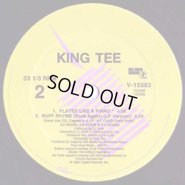 画像2: King Tee - Ruff Rhyme/Played Like A Piano 12" 