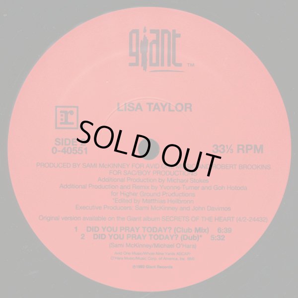画像2: Lisa Taylor - Did You Pray Today ? 12"