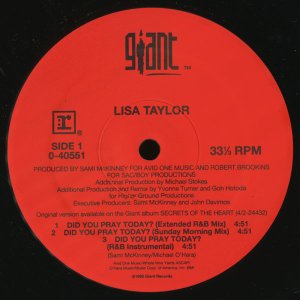 画像: Lisa Taylor - Did You Pray Today ?  (Doubled！)  12"X2 