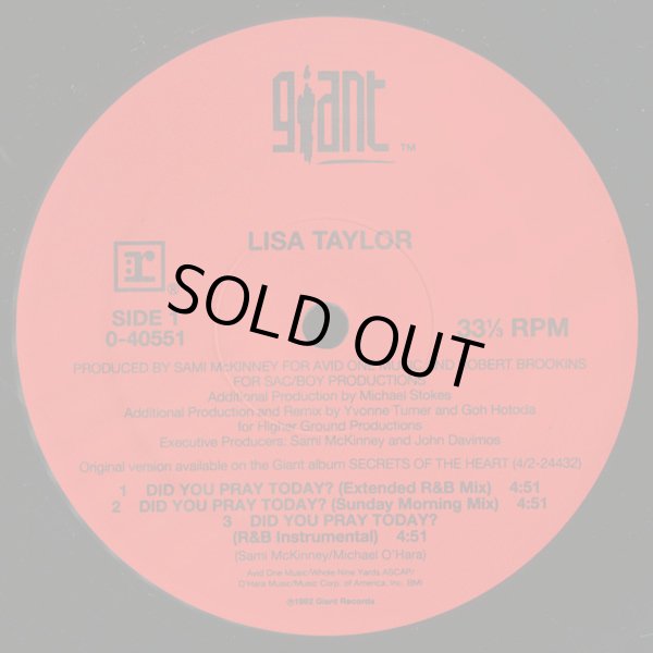 画像1: Lisa Taylor - Did You Pray Today ? 12"