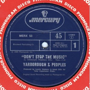 画像: Yarbrough & Peoples - Don't Stop The Music/You're My Song 12"