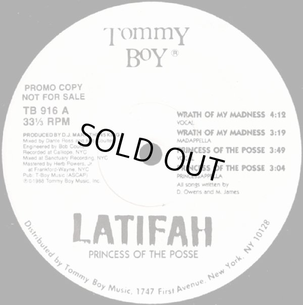 画像1: Latifah (Queen Latifah) - Wrath Of My Madness/Princess Of The Posse  12"