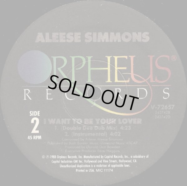 画像2: Aleese Simmons - I Want To Be Your Lover 12"