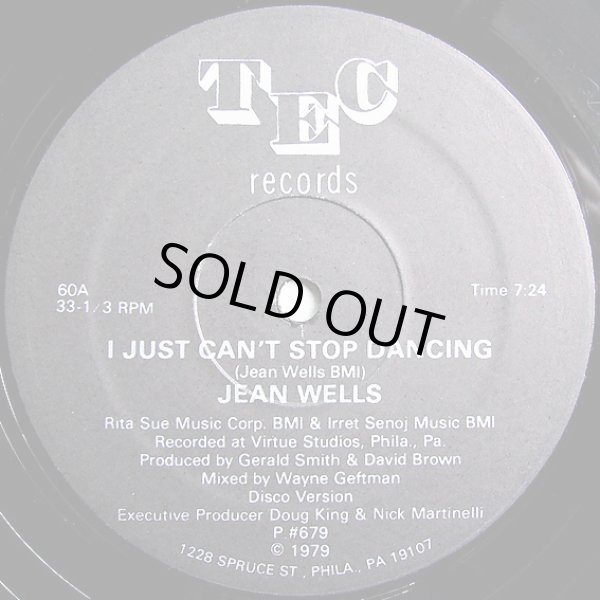 画像1: Jean Wells - I Just Can't Stop Dancing  12"