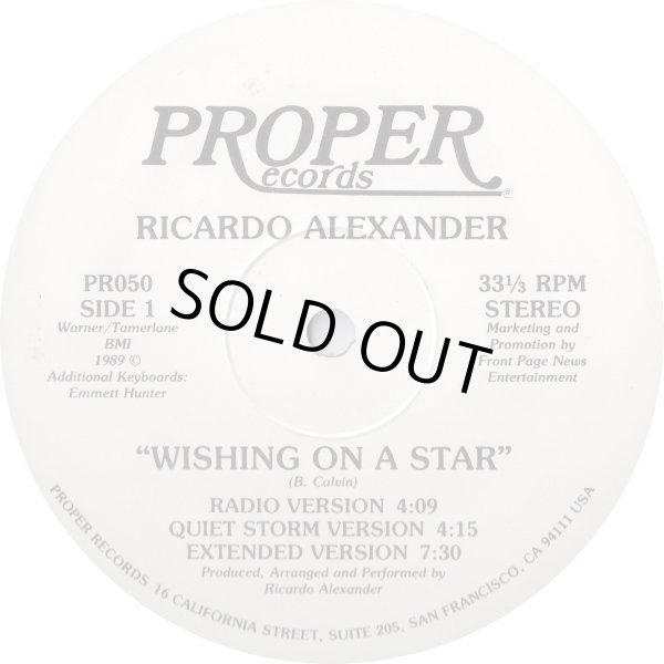 画像1: Ricardo Alexander - Wishing On A Star/Blow  12"