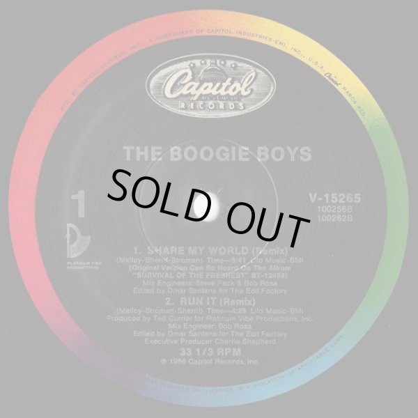 画像1: The Boogie Boys - Share My World/Run It (Remix) 12"