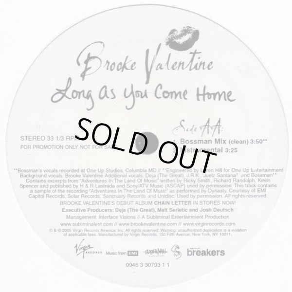 画像2: Brooke Valentine - Long As You Come Home  12"