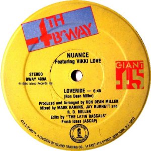 画像: Nuance Featuring Vikki Love - Loveride  12" 