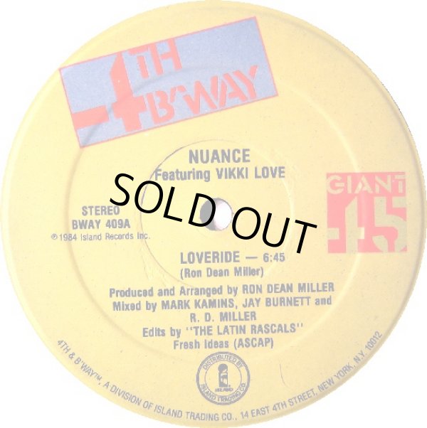 画像1: Nuance Featuring Vikki Love - Loveride  12" 