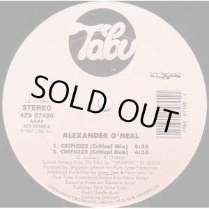 画像: Alexander O'Neal - Criticize (4Vers) 12"