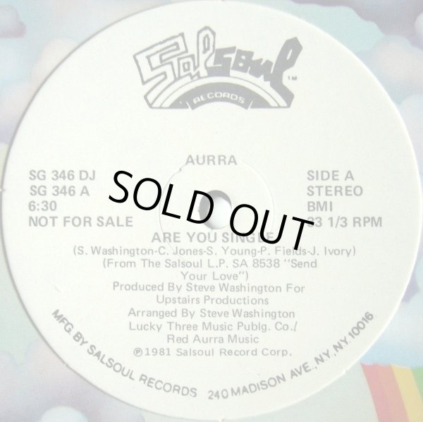 画像1: Aurra - Are You Single/Living Too Fast 12"
