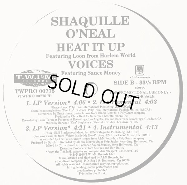 画像2: Shaquille O'Neal - Make This A Night To Remember/Heat it Up/Voices (Doubled！)  12"X2