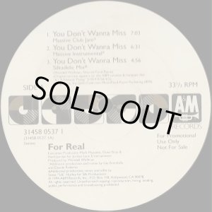 画像: For Real - You Don't Wanna Miss 12"