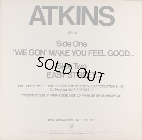 画像1: Atkins - We Gon' Make You Feel Good/Easy Street  12"